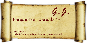 Gasparics Január névjegykártya